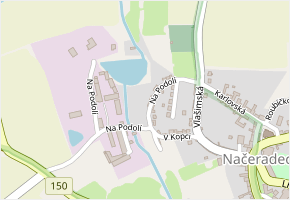 Na Podolí v obci Načeradec - mapa ulice