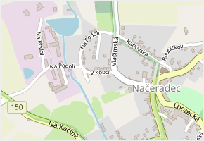 V Kopci v obci Načeradec - mapa ulice