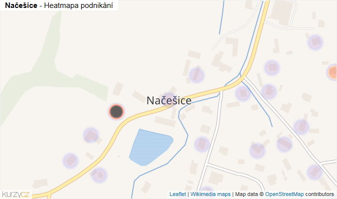 Mapa Načešice - Firmy v části obce.