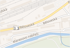 Běloveská v obci Náchod - mapa ulice