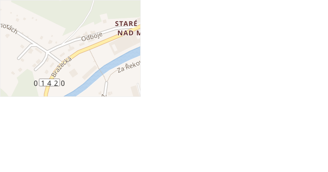 Bražecká v obci Náchod - mapa ulice