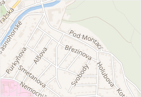 Březinova v obci Náchod - mapa ulice