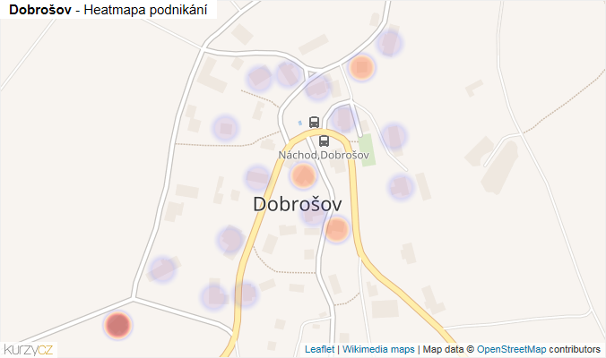 Mapa Dobrošov - Firmy v části obce.