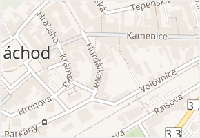 Hurdálkova v obci Náchod - mapa ulice