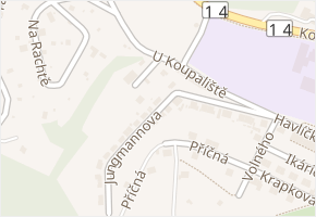 Jungmannova v obci Náchod - mapa ulice