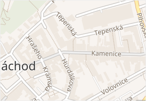 Kamenice v obci Náchod - mapa ulice