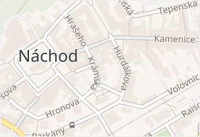 Krámská v obci Náchod - mapa ulice