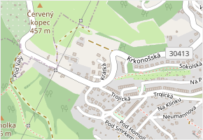 Krátká v obci Náchod - mapa ulice