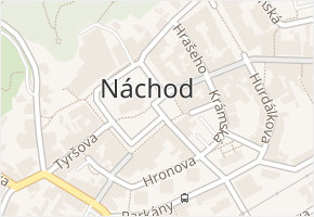 Masarykovo náměstí v obci Náchod - mapa ulice
