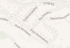 Na Klínku v obci Náchod - mapa ulice