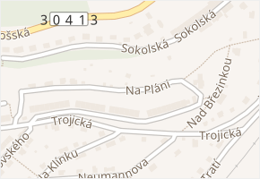 Nad Březinkou v obci Náchod - mapa ulice