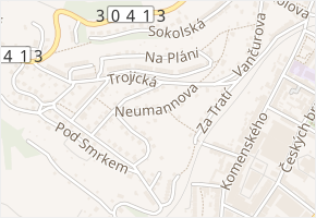 Neumannova v obci Náchod - mapa ulice