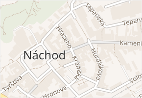 Palackého v obci Náchod - mapa ulice