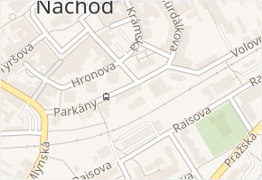 Parkány v obci Náchod - mapa ulice