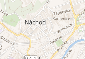 Poštovní v obci Náchod - mapa ulice