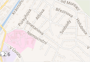 Praizlerova v obci Náchod - mapa ulice