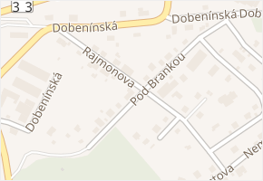 Rajmonova v obci Náchod - mapa ulice