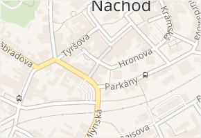 Strnadova v obci Náchod - mapa ulice