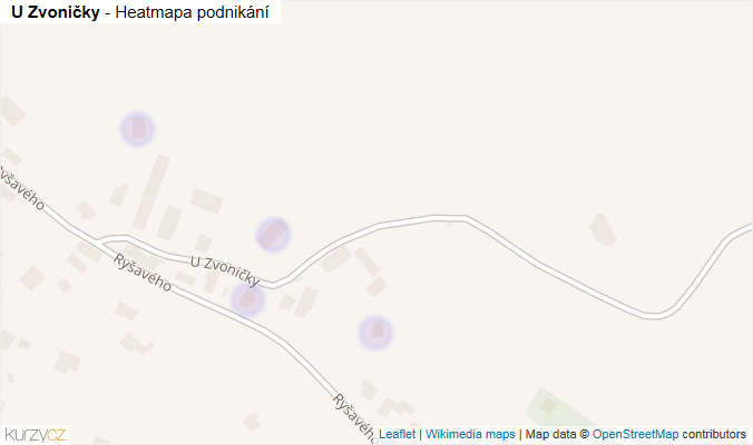 Mapa U Zvoničky - Firmy v ulici.