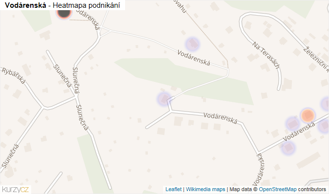 Mapa Vodárenská - Firmy v ulici.
