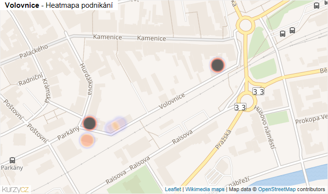 Mapa Volovnice - Firmy v ulici.
