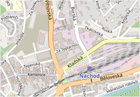 Za Teplárnou v obci Náchod - mapa ulice