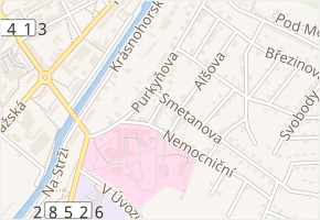 Zborovská v obci Náchod - mapa ulice