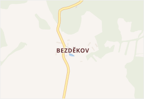 Bezděkov v obci Nadějkov - mapa části obce