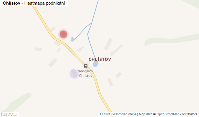 Mapa Chlístov - Firmy v části obce.