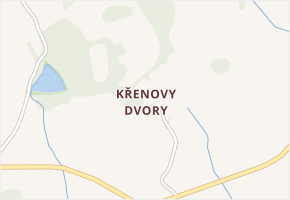 Křenovy Dvory v obci Nadějkov - mapa části obce