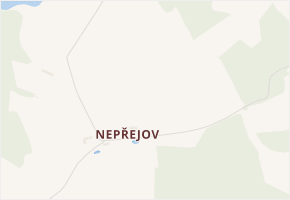 Nepřejov v obci Nadějkov - mapa části obce