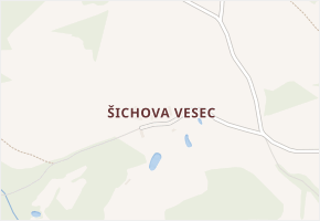 Šichova Vesec v obci Nadějkov - mapa části obce