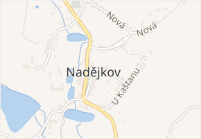 Zahradní v obci Nadějkov - mapa ulice