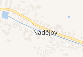 Nadějov v obci Nadějov - mapa části obce