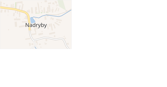 Nadryby v obci Nadryby - mapa části obce