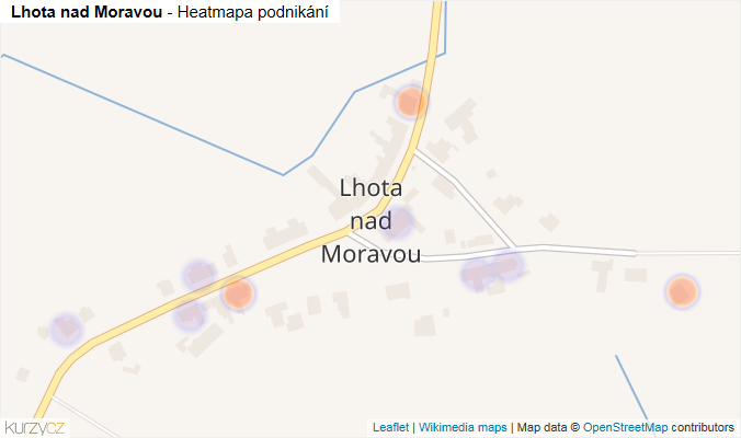 Mapa Lhota nad Moravou - Firmy v části obce.