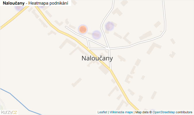 Mapa Naloučany - Firmy v části obce.