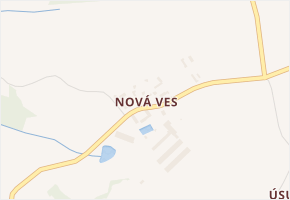 Nová Ves v obci Nalžovice - mapa části obce