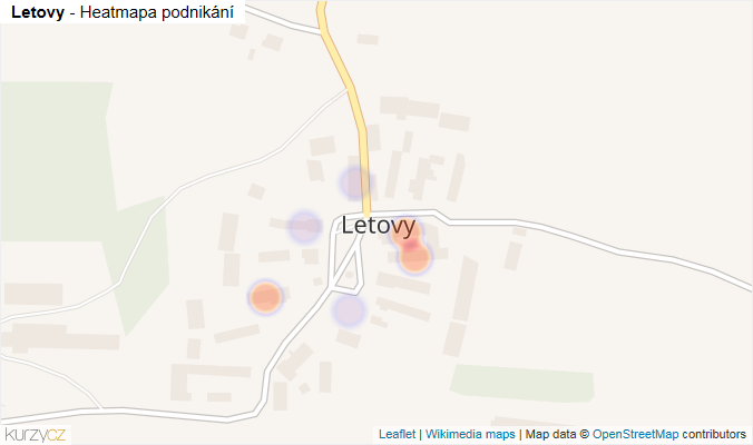 Mapa Letovy - Firmy v části obce.