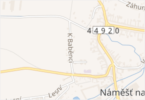 K Baběnci v obci Náměšť na Hané - mapa ulice