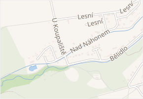 Nad Náhonem v obci Náměšť na Hané - mapa ulice
