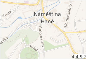 Vaňourkova v obci Náměšť na Hané - mapa ulice