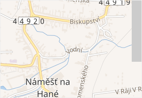 Vodní v obci Náměšť na Hané - mapa ulice