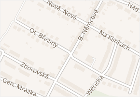 B. Němcové v obci Náměšť nad Oslavou - mapa ulice