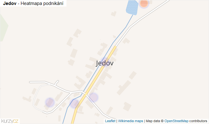 Mapa Jedov - Firmy v části obce.