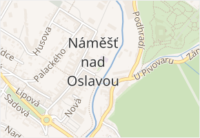 Komenského nám. v obci Náměšť nad Oslavou - mapa ulice