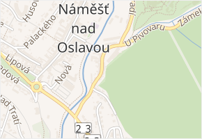 Mjr. Šandery v obci Náměšť nad Oslavou - mapa ulice