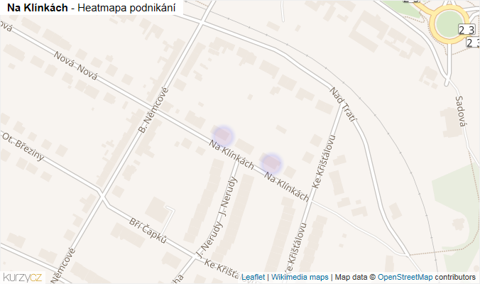 Mapa Na Klínkách - Firmy v ulici.