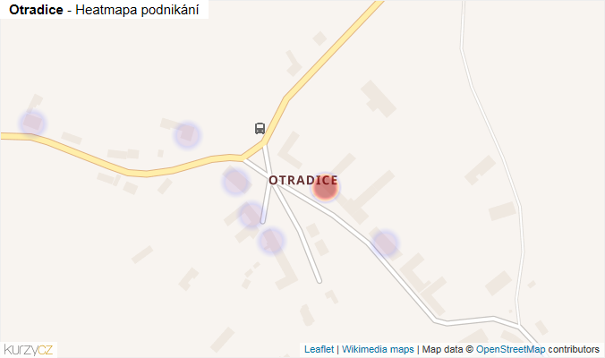 Mapa Otradice - Firmy v části obce.