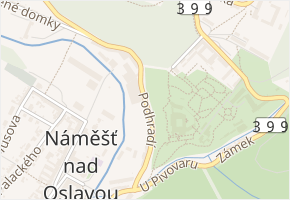 Podhradí v obci Náměšť nad Oslavou - mapa ulice